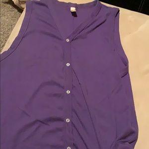 AMERICAN APPAREL PURPLE VEST- L